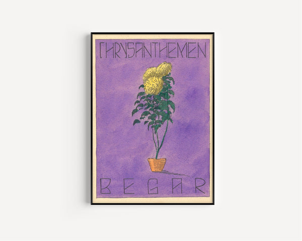Karl Wiener — Chrysanthemen Begar (Chrysanthemums, Begar) | Vintage Poster Print