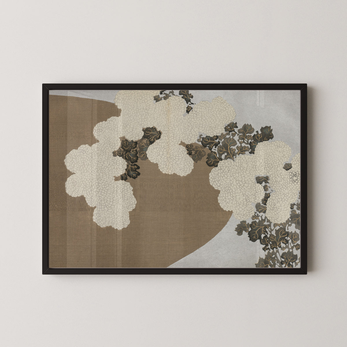 Kamisaka Sekka — Chrysanthemums (Momoyogusa) | Japanese Bird & Flower Woodblock Print