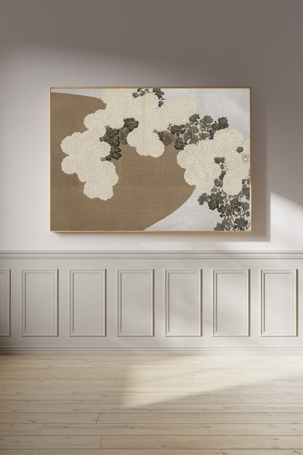 Kamisaka Sekka — Chrysanthemums (Momoyogusa) | Japanese Bird & Flower Woodblock Print