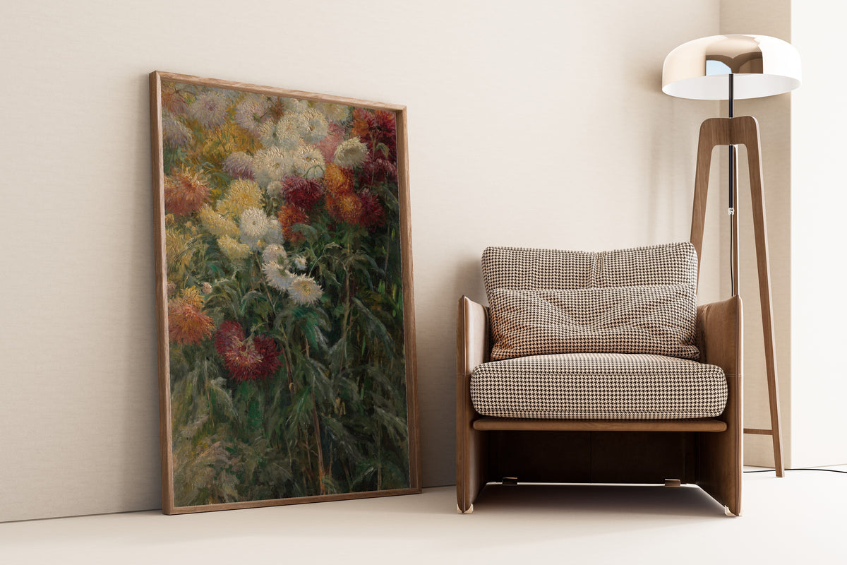 Gustave Caillebotte — Chrysanthemums in the Garden at Petit-Gennevilliers | Fine Art Print