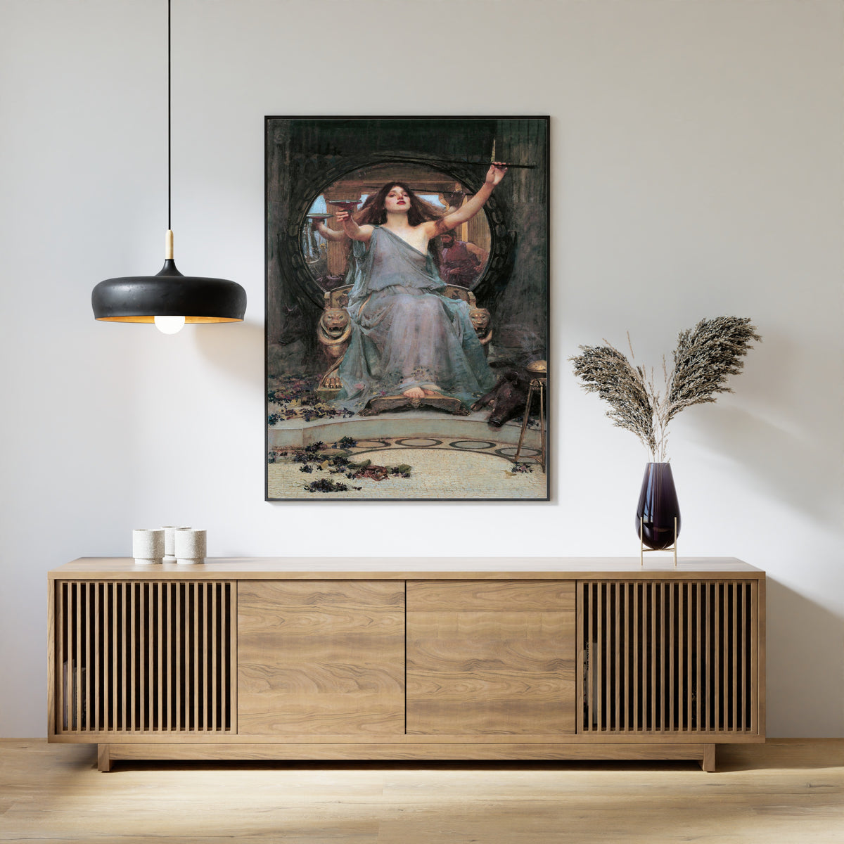 John William Waterhouse — Circe Offering the Cup to Ulysses | Pre-Raphaelite Art Print