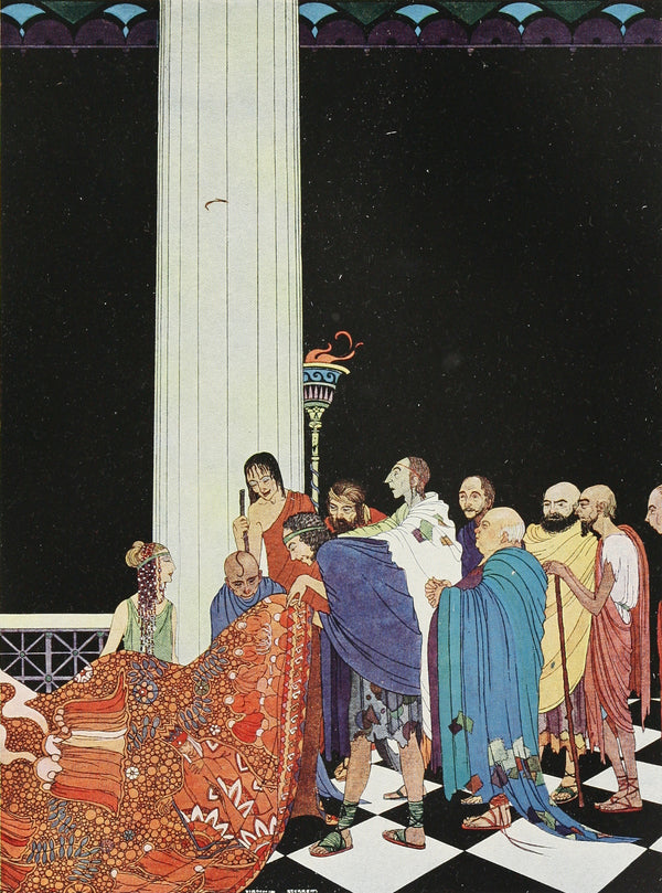 Virginia Frances Sterrett — Circe's Palace: The voyagers examined the web of cloth | Fairy Tale Illustration Print