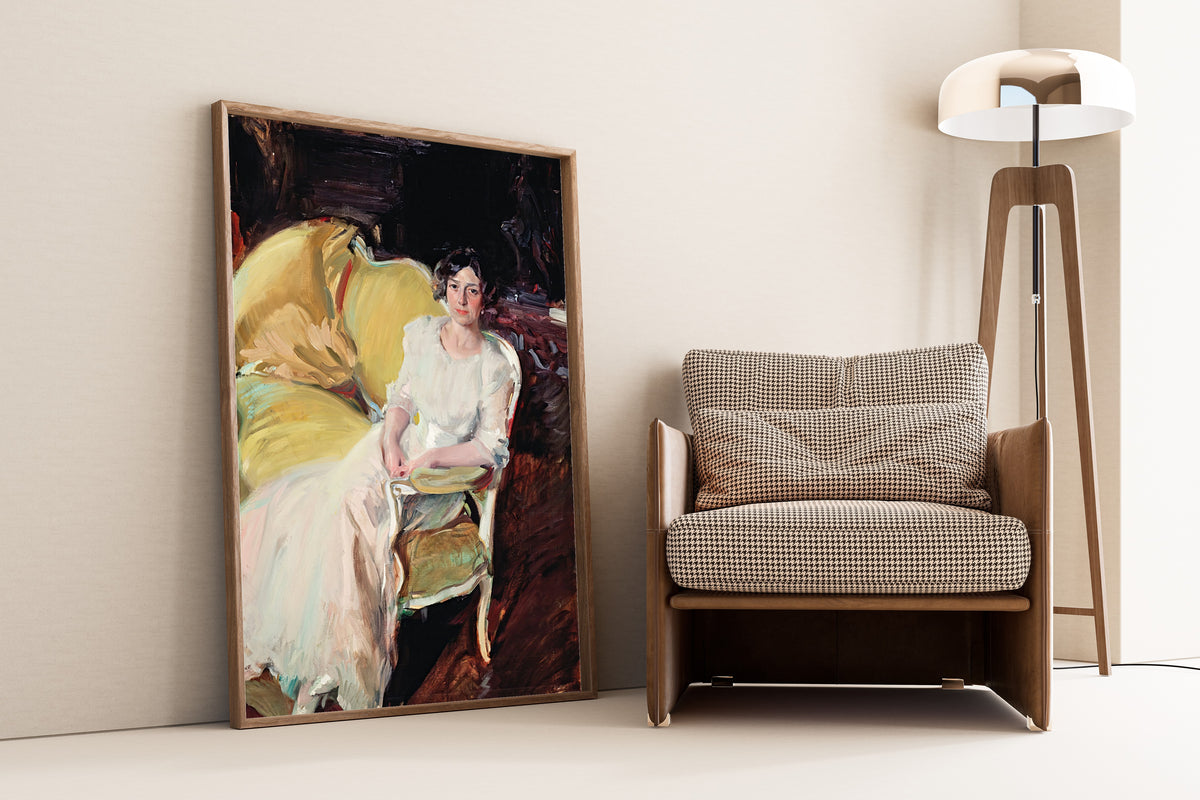 Joaquín Sorolla — Clotilde Seated on the Sofa | Fine Art Print