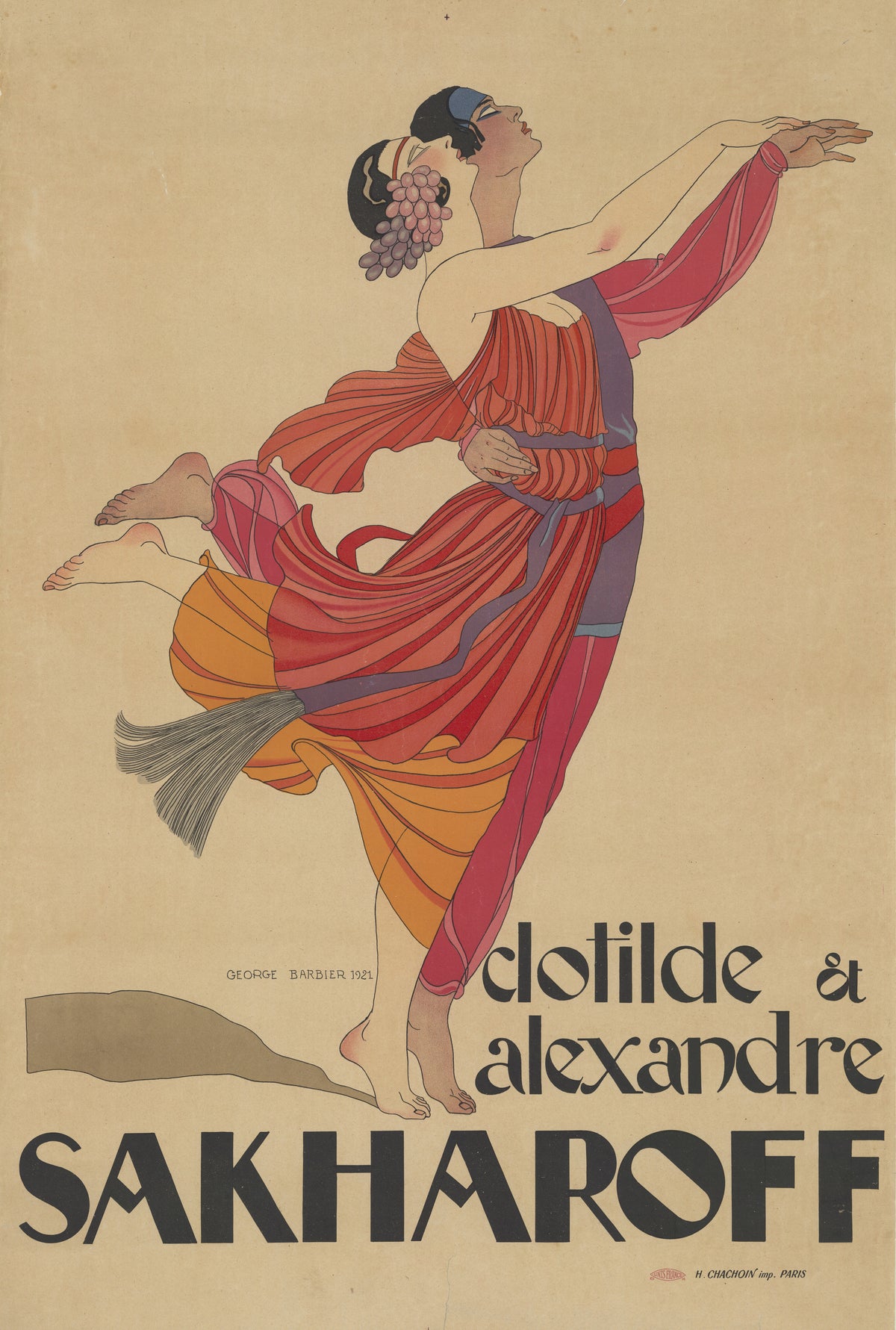 George Barbier — Clotilde et Alexandre Sakharoff | Vintage Poster Print