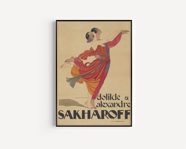 George Barbier — Clotilde et Alexandre Sakharoff | Vintage Poster Print