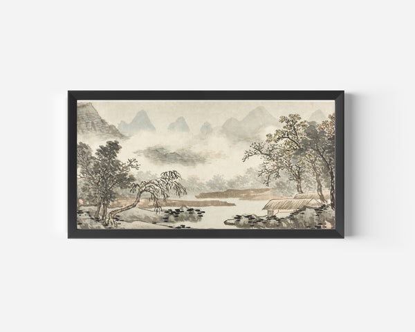 Shen Zhou — Clouds over the River before Rain (Detail) | Chinese Ink Painting Art Print