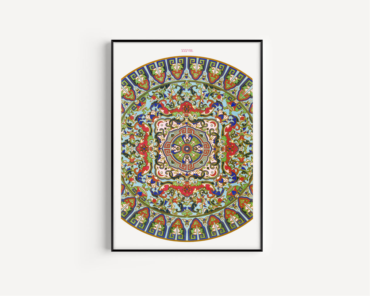 Owen Jones — Examples of Chinese Ornament, Plate 38 | Ornament Plate Print