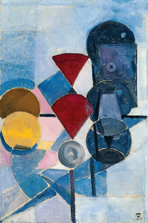 Composition II (Still Life) by Theo van Doesburg — Red wedges and blue planes break a still life into flat facets