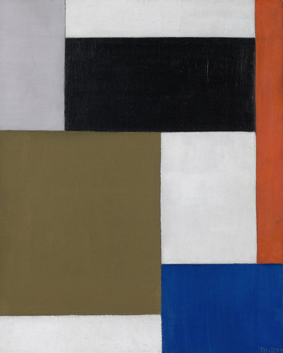 Theo van Doesburg — Composition | Art Print shown to scale on a wall above a sofa