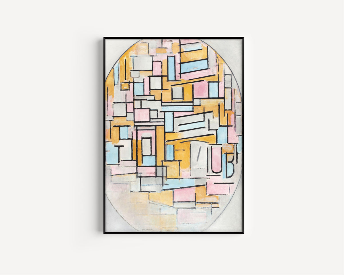 Piet Mondrian — Composition in Oval | Fine Art Print