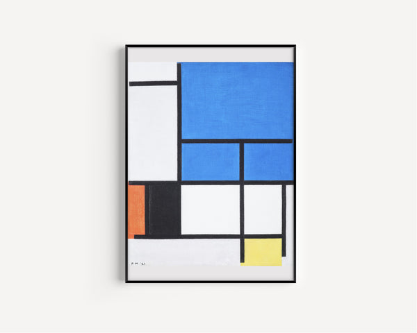 Piet Mondrian — Composition with Large Blue Plane | Fine Art Print