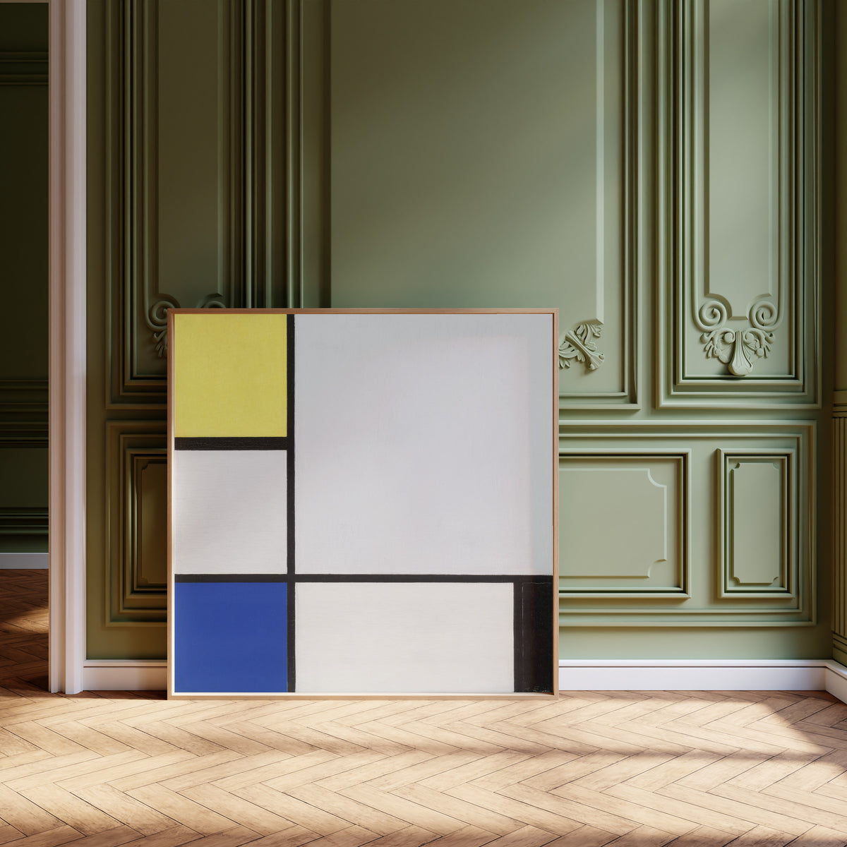 Piet Mondrian — Composition with Yellow, Blue, Black and Light Blue | Fine Art Print