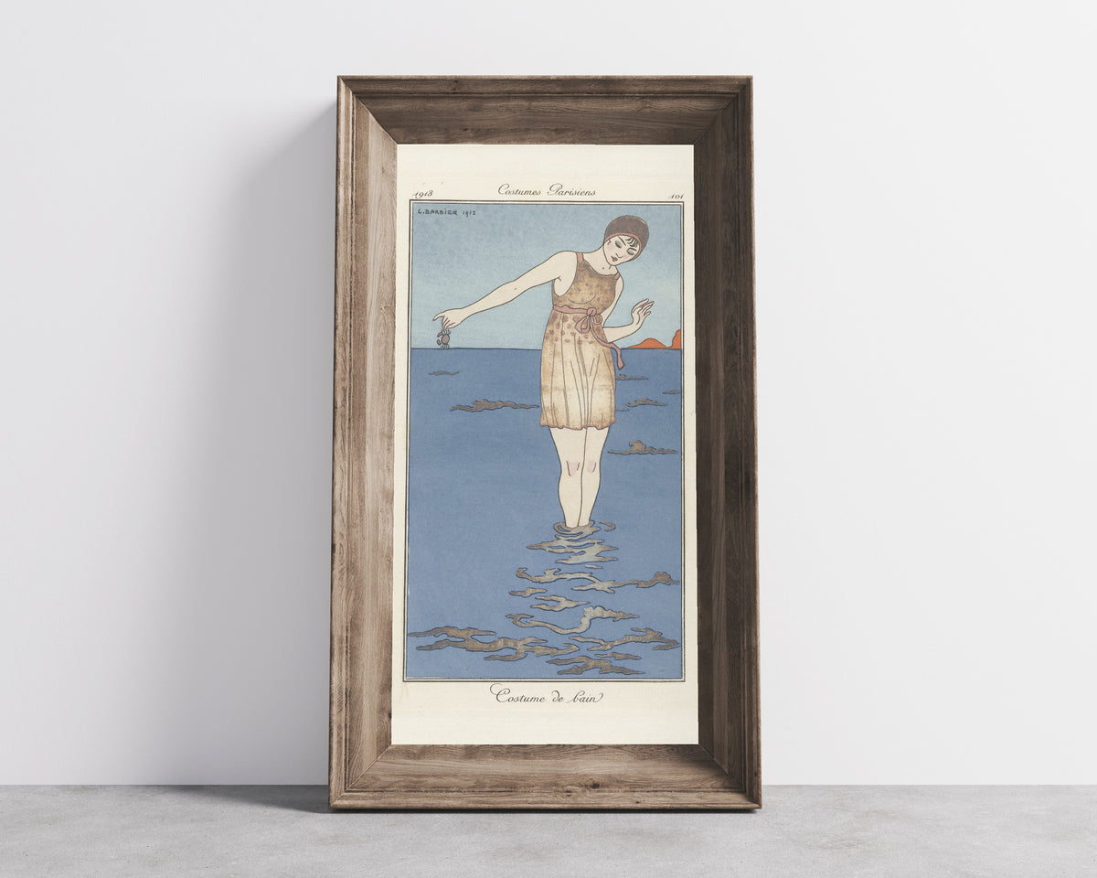 George Barbier — Costume de bain [Bathing costume] | Art Deco Fashion Print