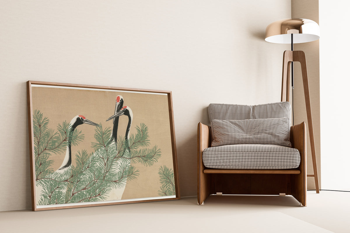 Kamisaka Sekka — Cranes | Japanese Woodblock Print