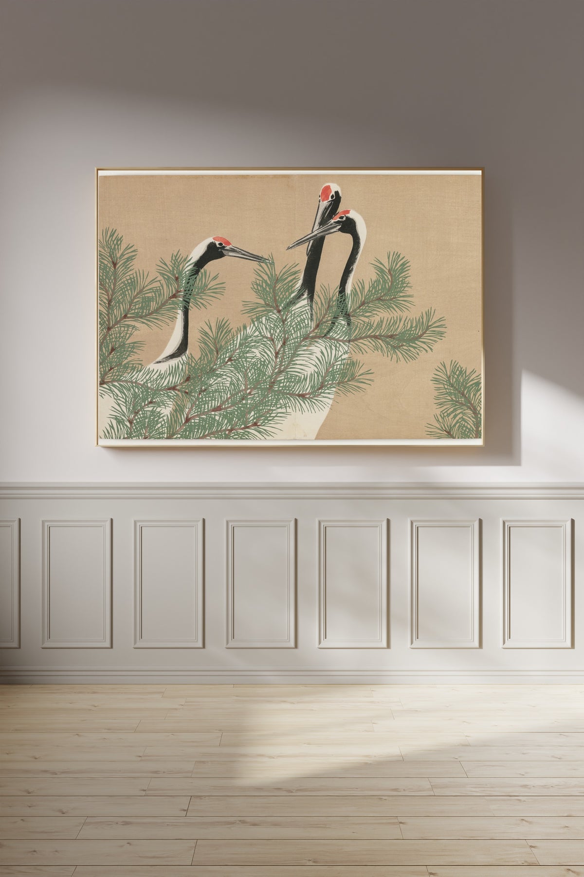 Kamisaka Sekka — Cranes | Japanese Woodblock Print