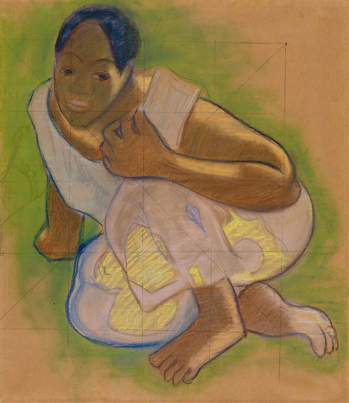 Paul Gauguin — Crouching Tahitian Woman | Fine Art Print