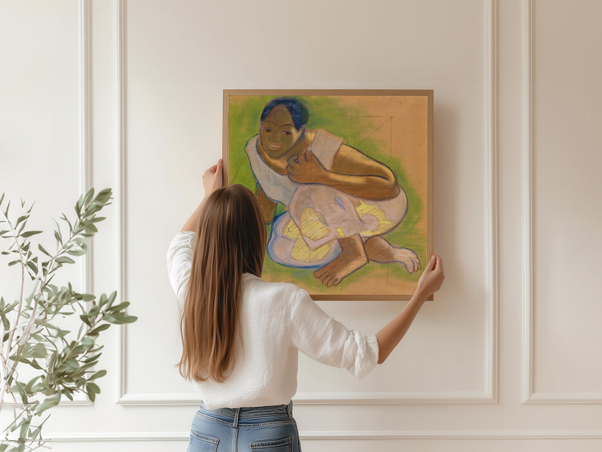 Paul Gauguin — Crouching Tahitian Woman | Fine Art Print