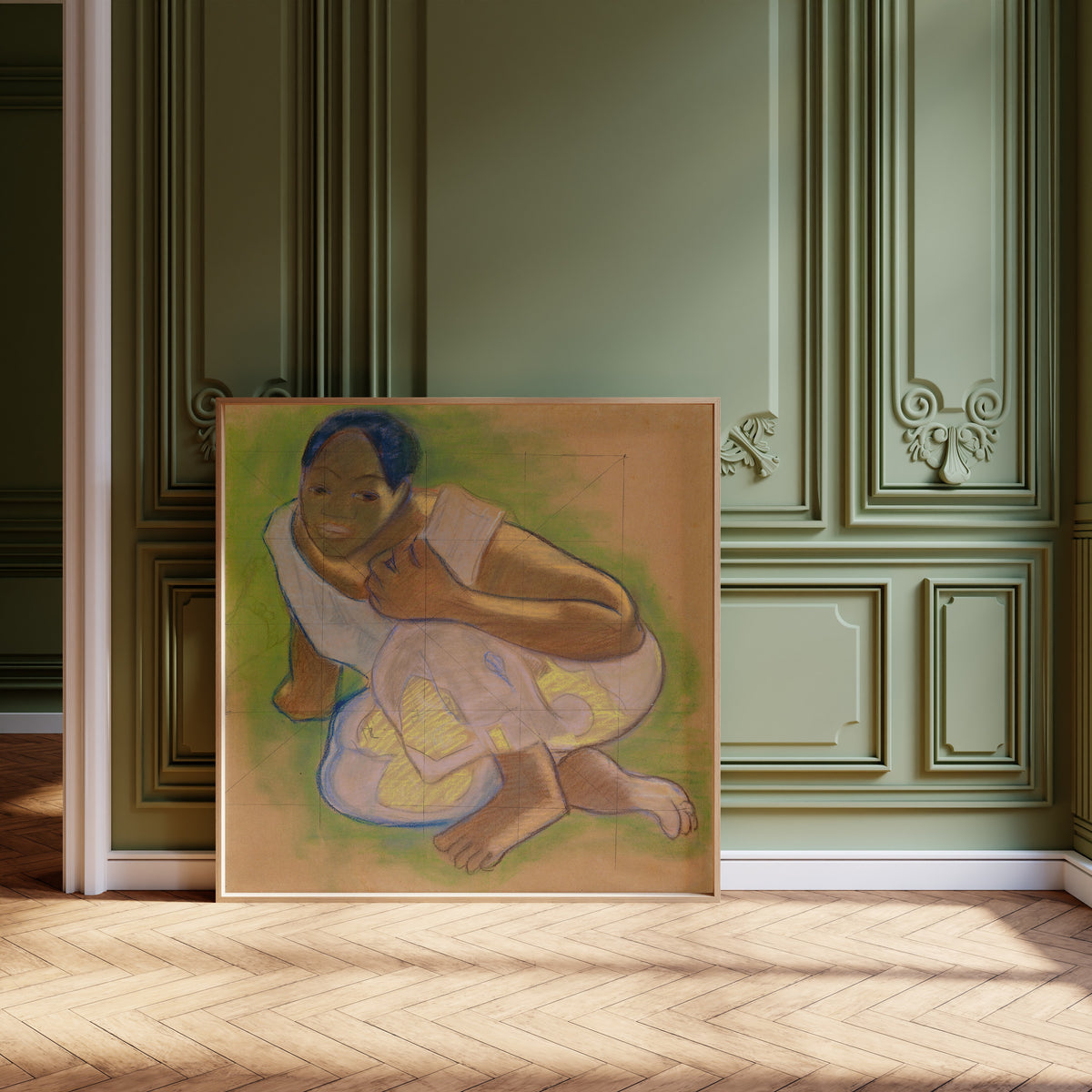 Paul Gauguin — Crouching Tahitian Woman | Fine Art Print