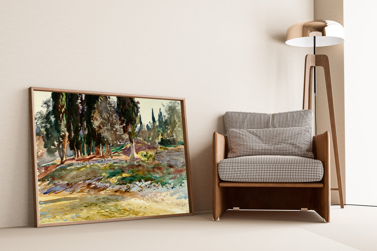 John Singer Sargent — Cypress Trees at San Vigilio, Lake Garda | Fine Art Print