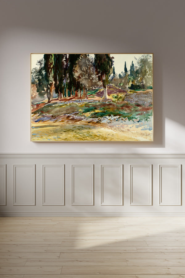 John Singer Sargent — Cypress Trees at San Vigilio, Lake Garda | Fine Art Print