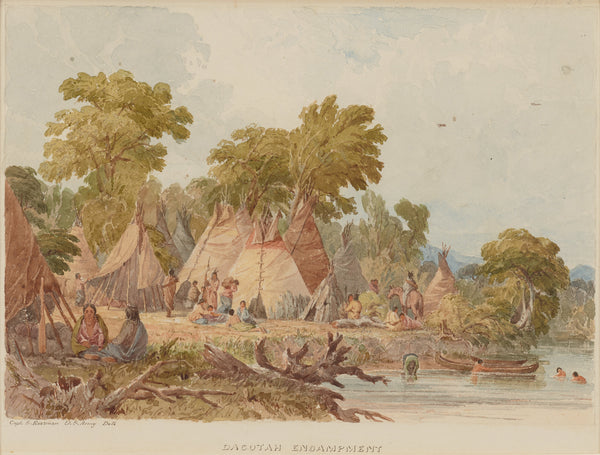 Seth Eastman — Dacotah Encampment | Western Art Print