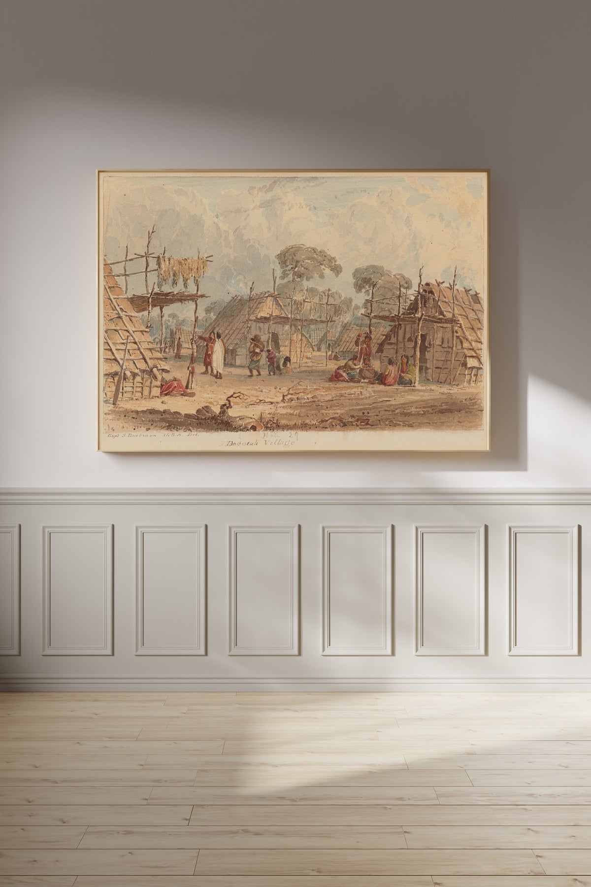 Seth Eastman — Dacotah Village | Western Art Print