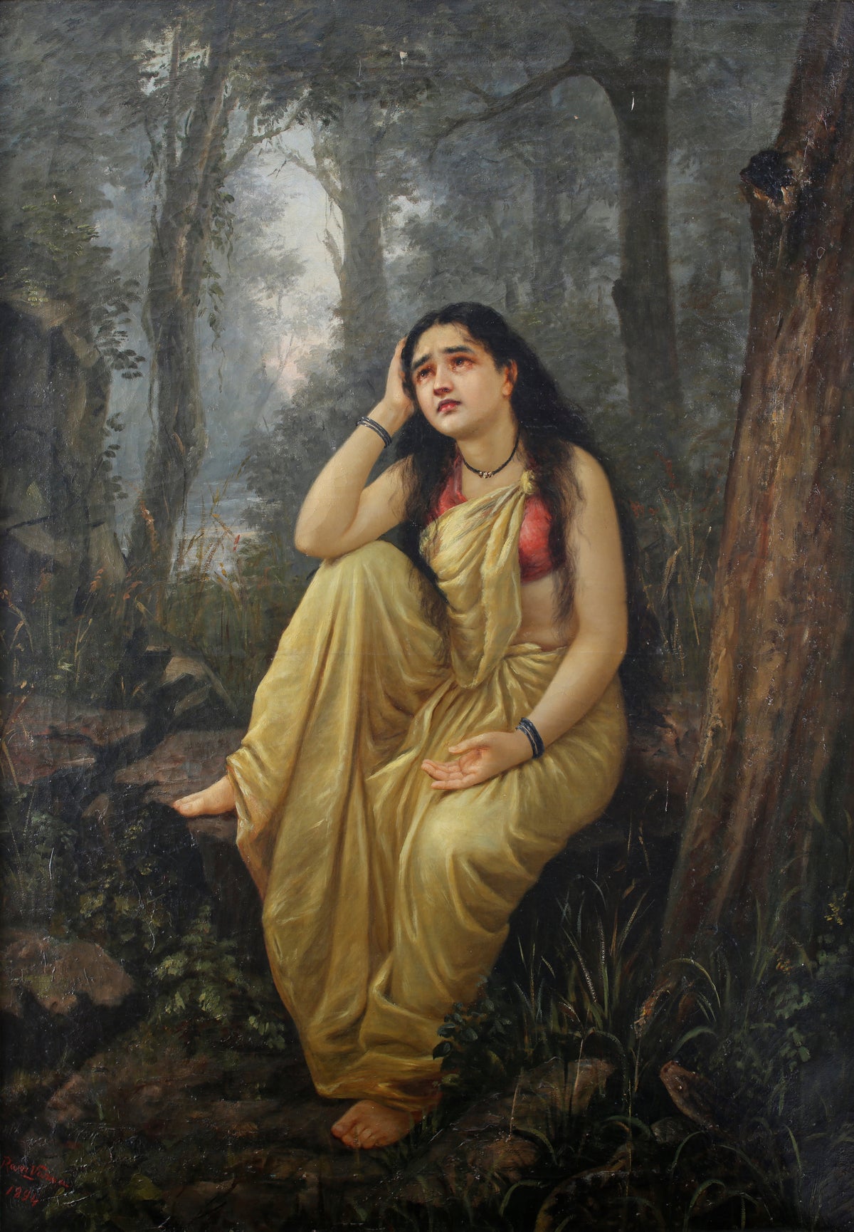 Raja Ravi Varma — Damayanti Vanavas | Fine Art Print