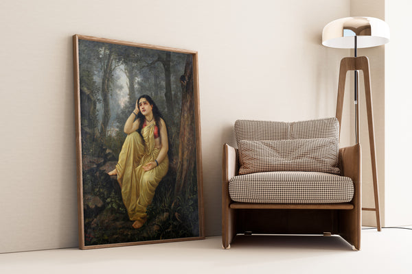 Raja Ravi Varma — Damayanti Vanavas | Fine Art Print