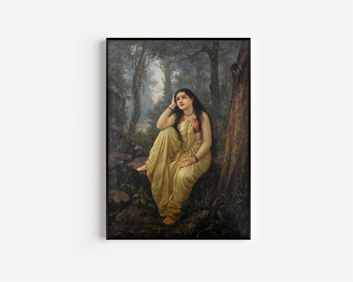 Raja Ravi Varma — Damayanti Vanavas | Fine Art Print