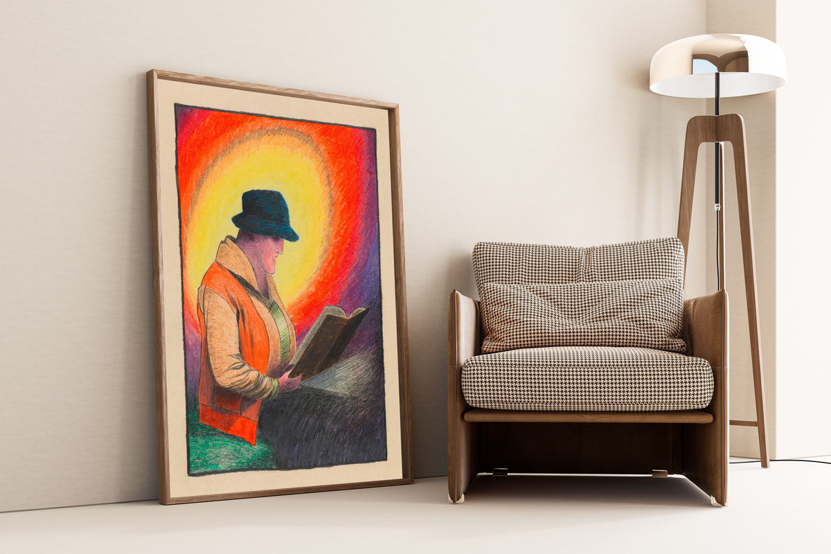 Karl Wiener — Dame im Kafé (Lady in the Café) | Expressionist Art Print
