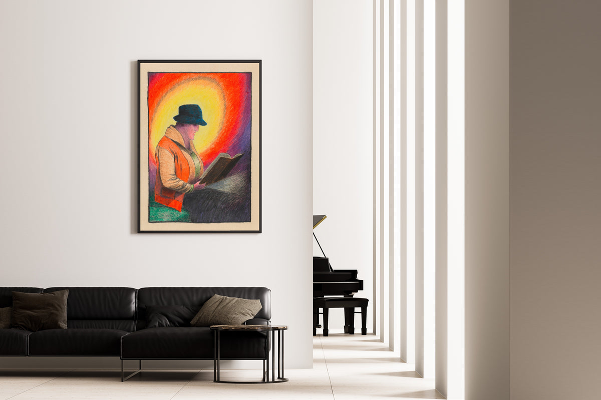 Karl Wiener — Dame im Kafé (Lady in the Café) | Expressionist Art Print