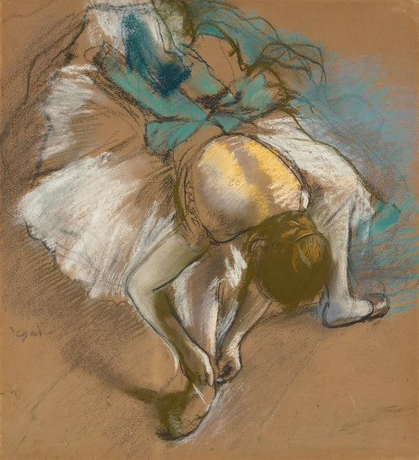 Edgar Degas — Dancer Adjusting Her Slipper (Yellow Bodice) | Fine Art Print