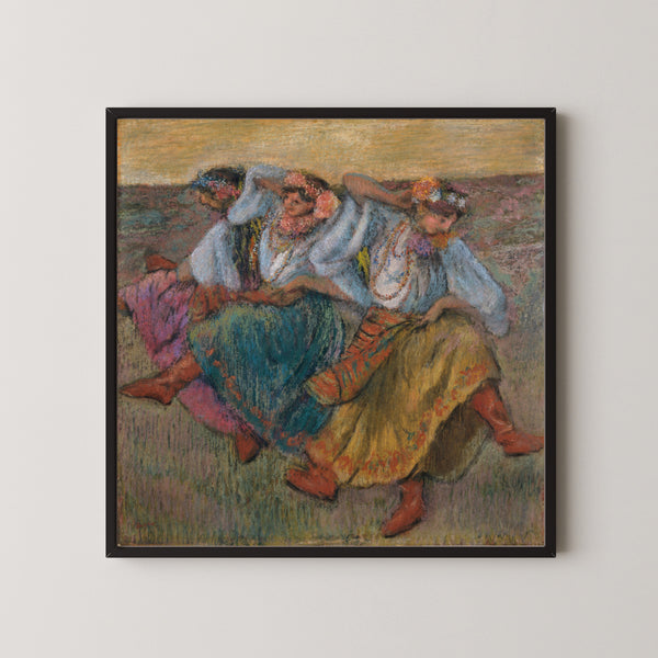 Edgar Degas — Dancers in Ukrainian Dress (Teal and Ochre Skirts) | Fine Art Print