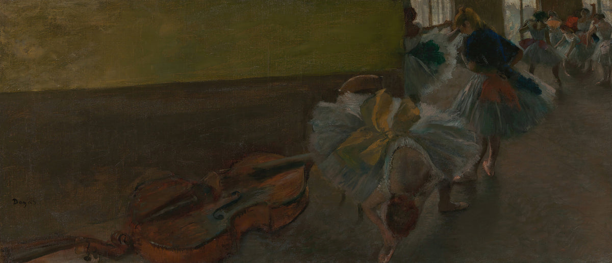 Edgar Degas — Dancers in the Rehearsal Room with a Double Bass | Fine Art Print