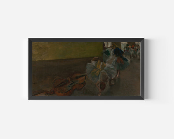 Edgar Degas — Dancers in the Rehearsal Room with a Double Bass | Fine Art Print