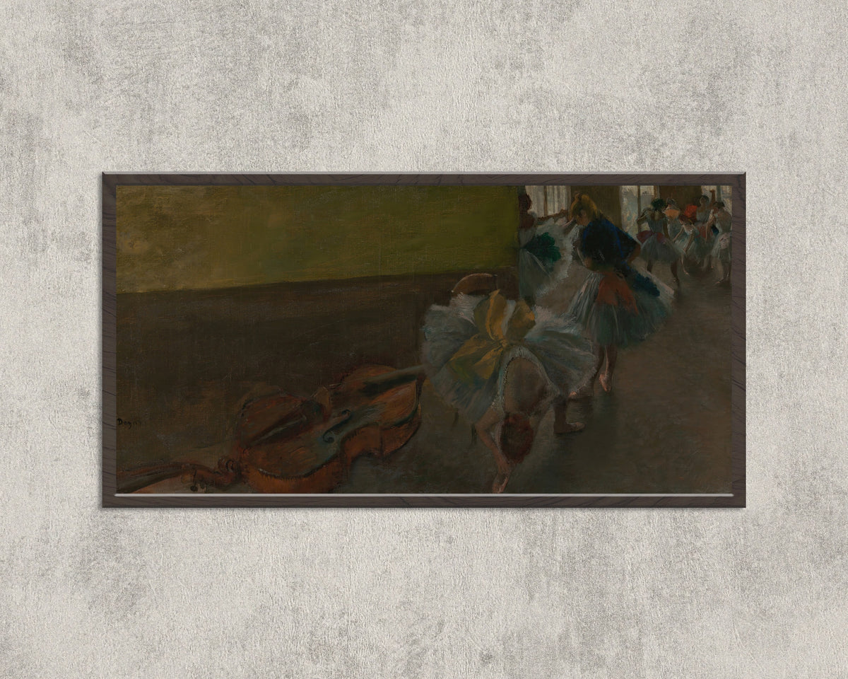 Edgar Degas — Dancers in the Rehearsal Room with a Double Bass | Fine Art Print