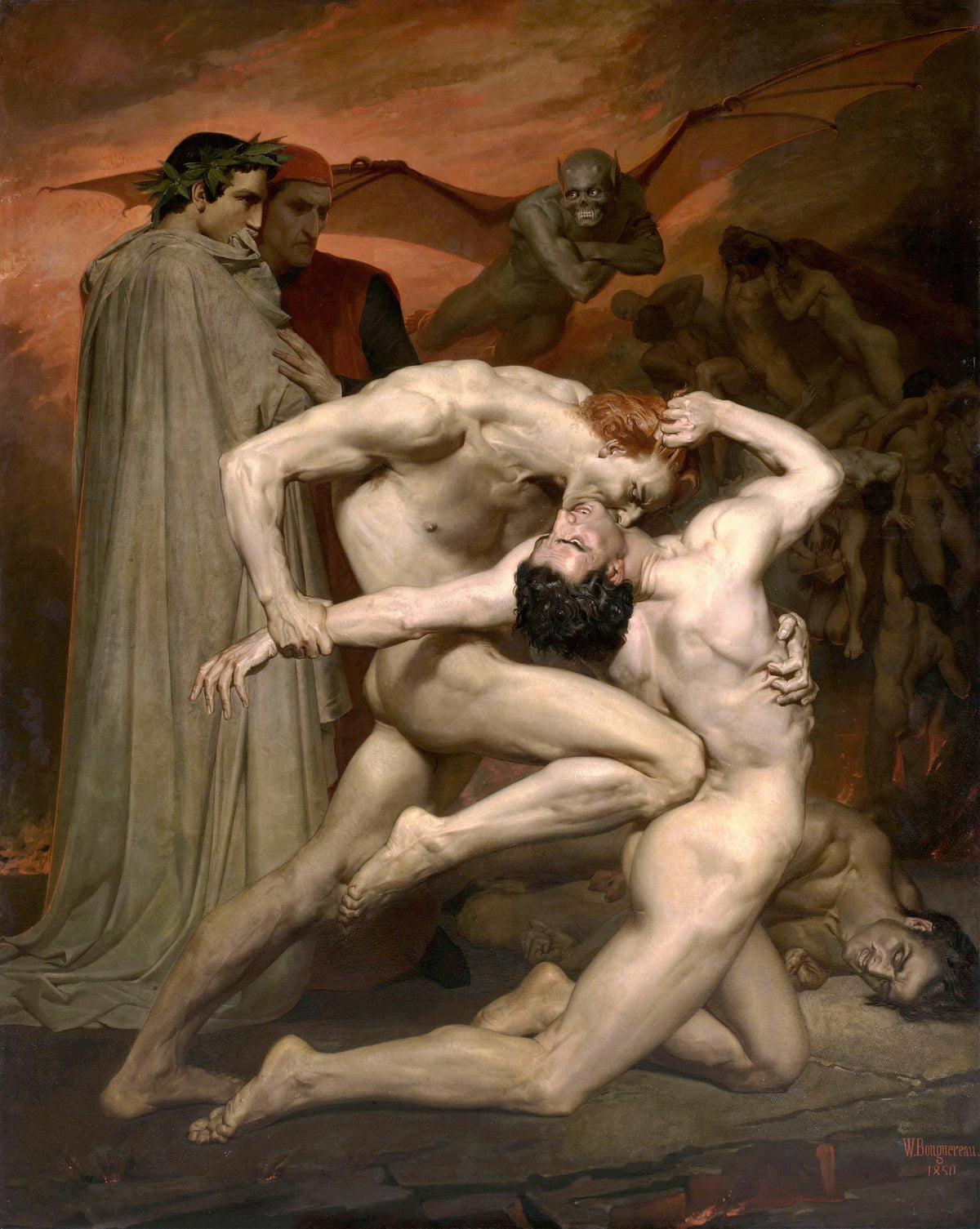 William-Adolphe Bouguereau — Dante and Virgil in Hell | Fine Art Print