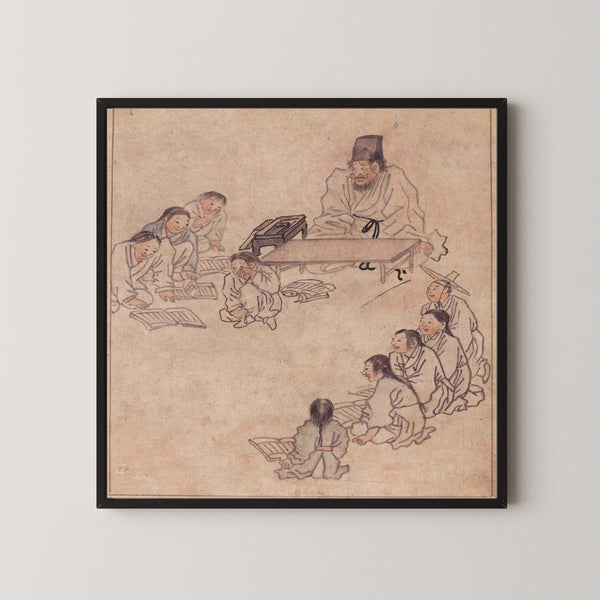 Kim Hong-do (Danwon) — Danwon Genre Painting Album: Village School | Korean Painting Art Print