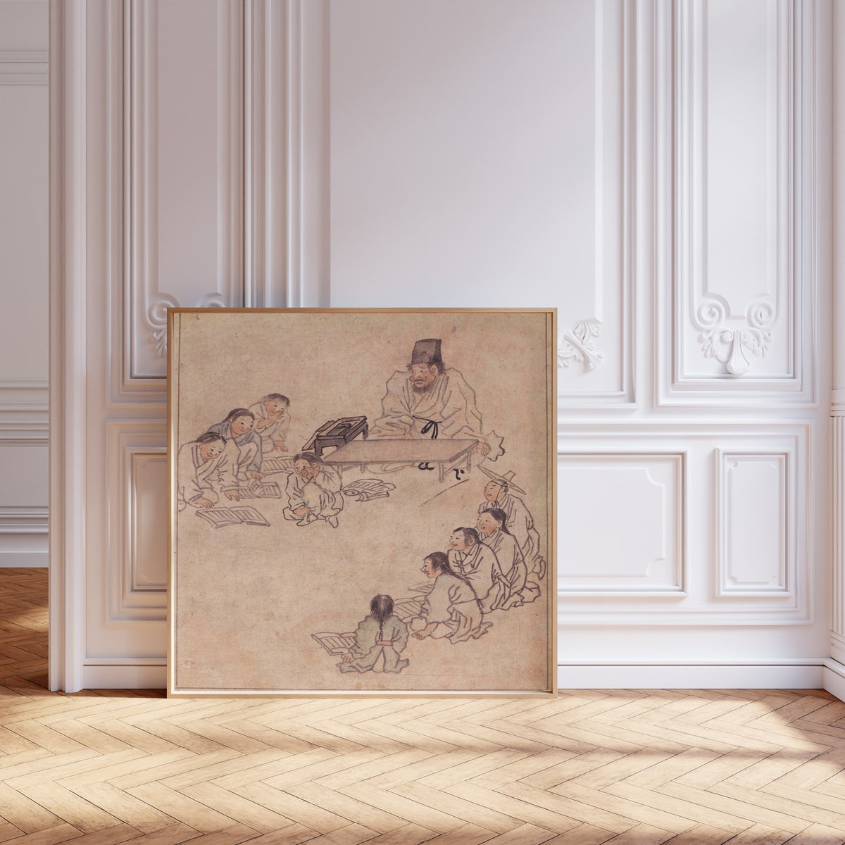 Kim Hong-do (Danwon) — Danwon Genre Painting Album: Village School | Korean Painting Art Print