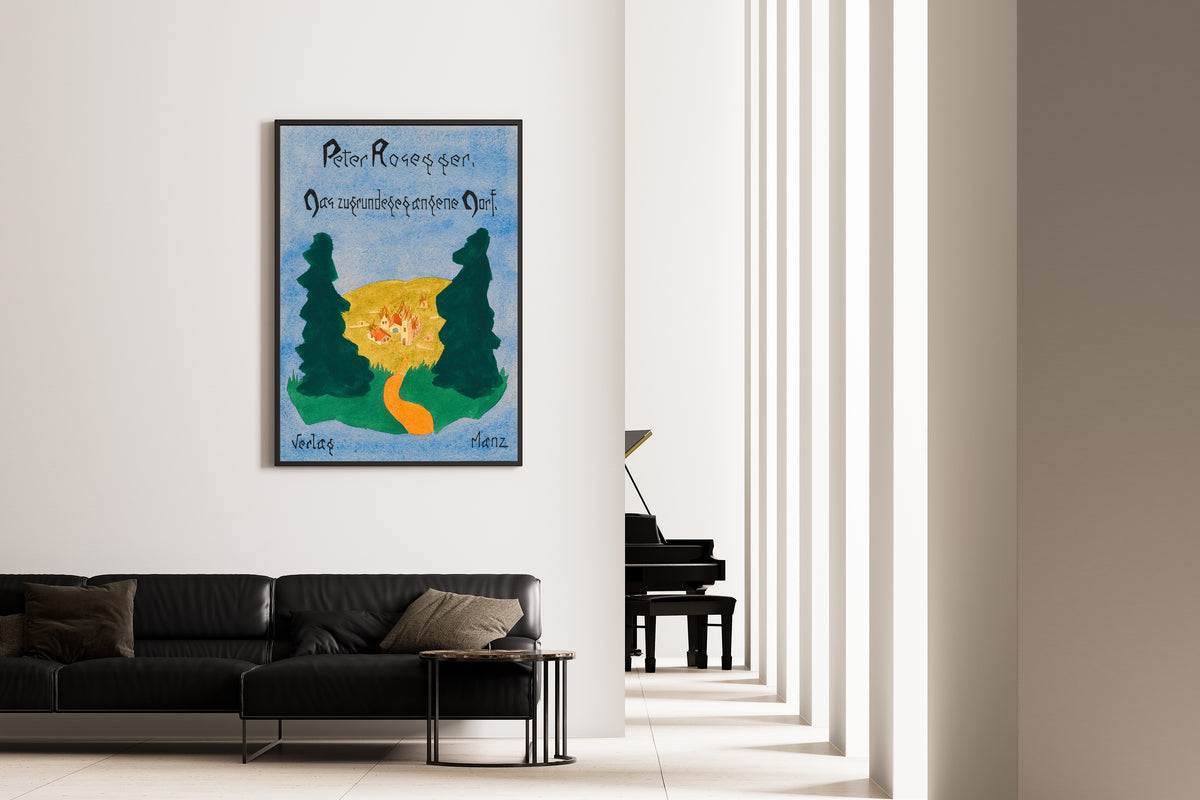 Karl Wiener — Das zugrundegegangene Dorf (The Ruined Village) | Vintage Poster Print