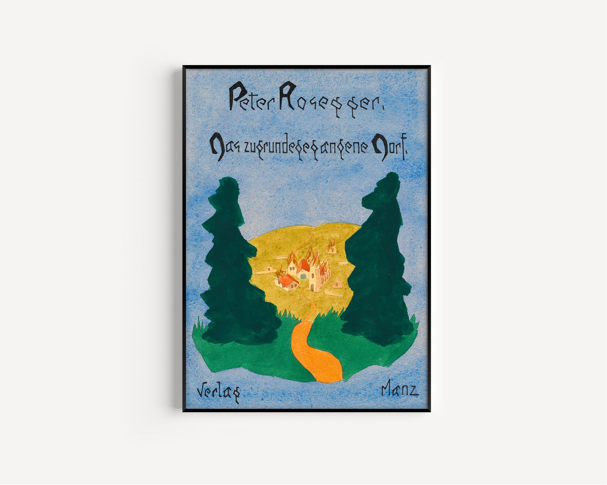 Karl Wiener — Das zugrundegegangene Dorf (The Ruined Village) | Vintage Poster Print