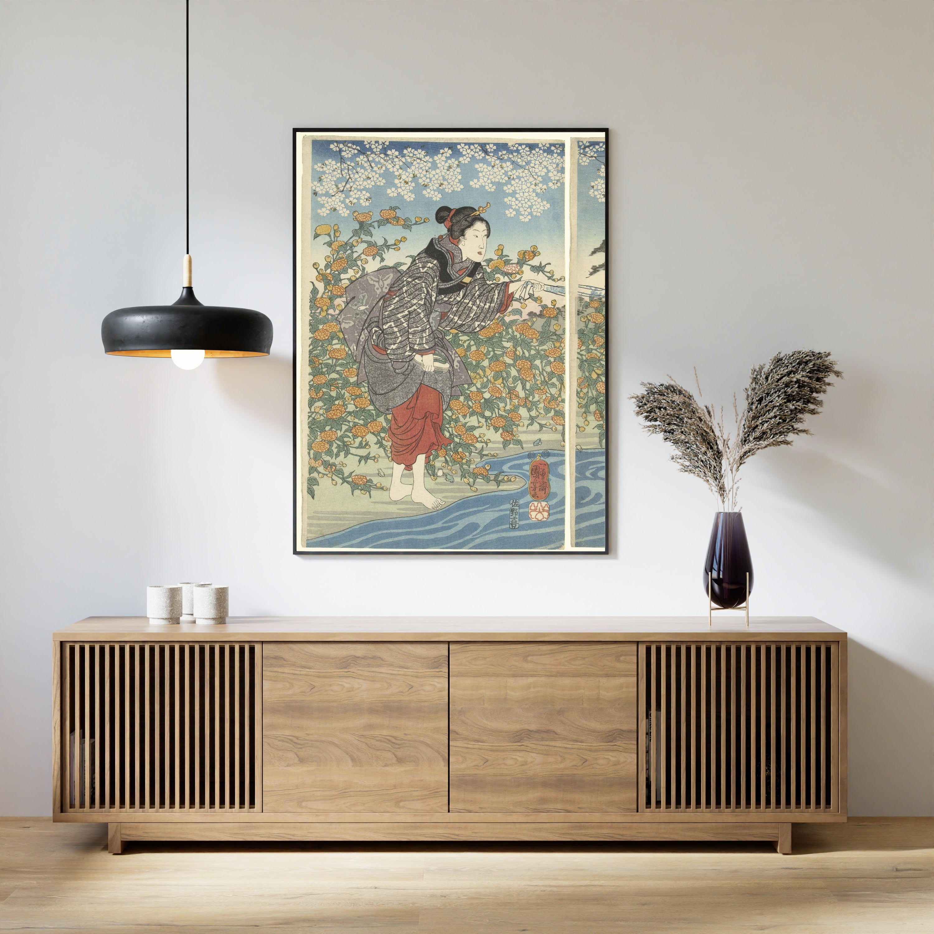 Utagawa Kuniyoshi — The Ide Tama River | Japanese Woodblock Print (Ukiyo-e)
