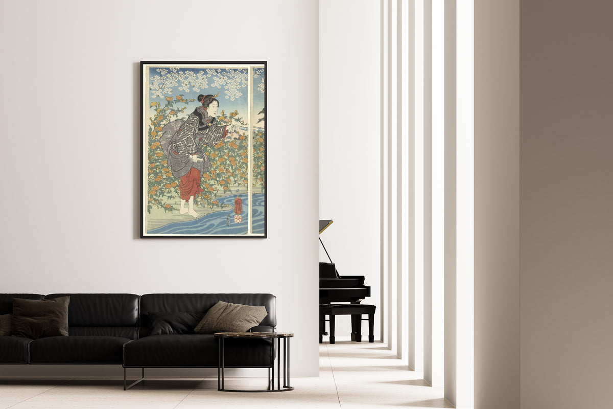 Utagawa Kuniyoshi — The Ide Tama River | Japanese Woodblock Print (Ukiyo-e)