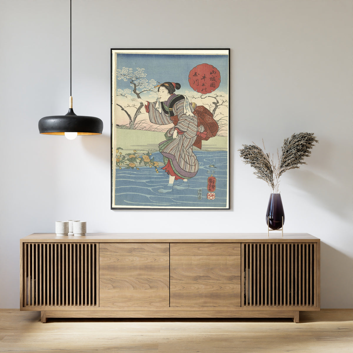 Utagawa Kuniyoshi — The Ide Tama River in Yamashiro Province | Japanese Woodblock Print (Ukiyo-e)