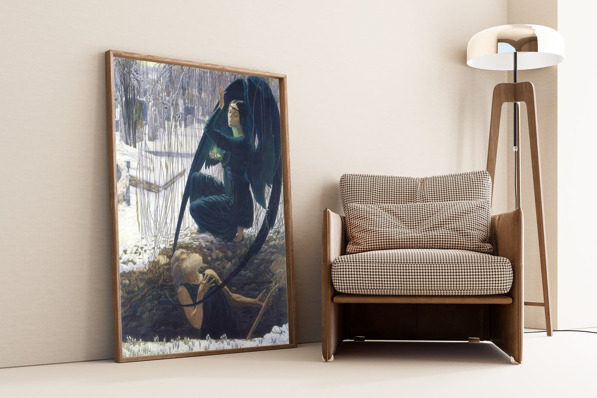 Carlos Schwabe — Death and the Gravedigger | Symbolist Art Print