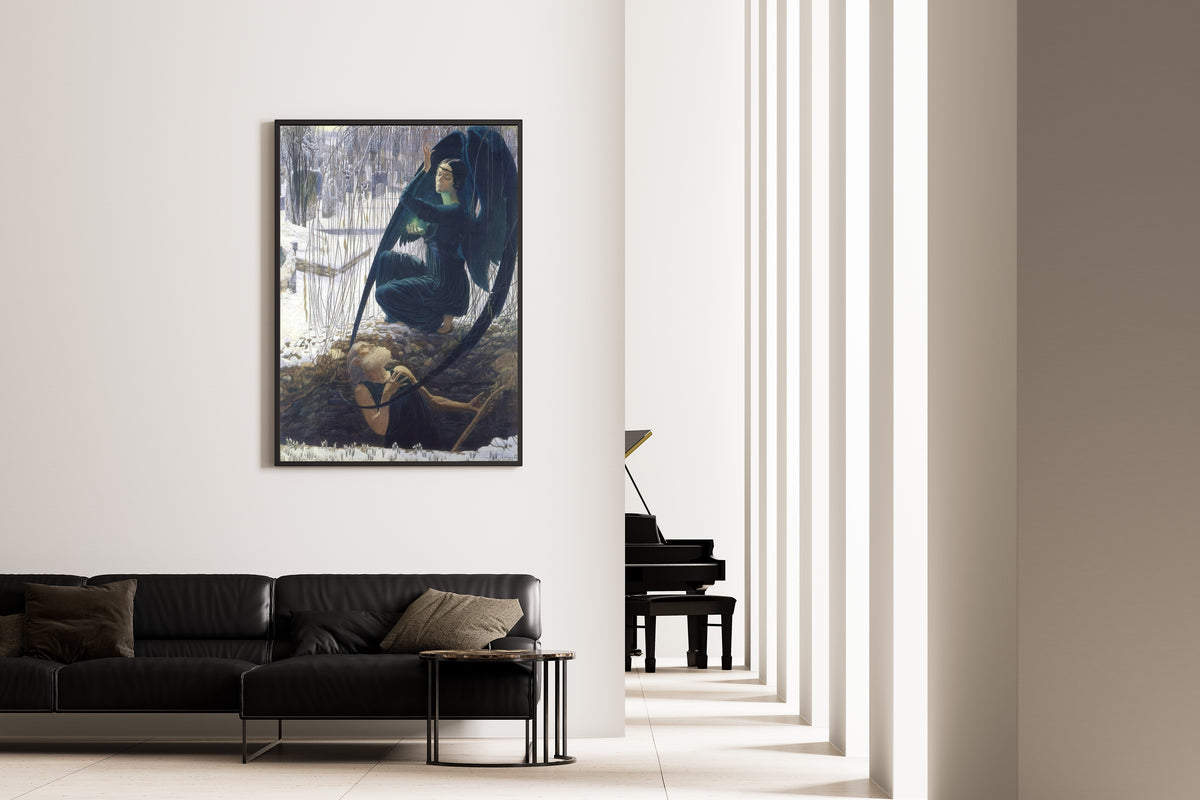 Carlos Schwabe — Death and the Gravedigger | Symbolist Art Print