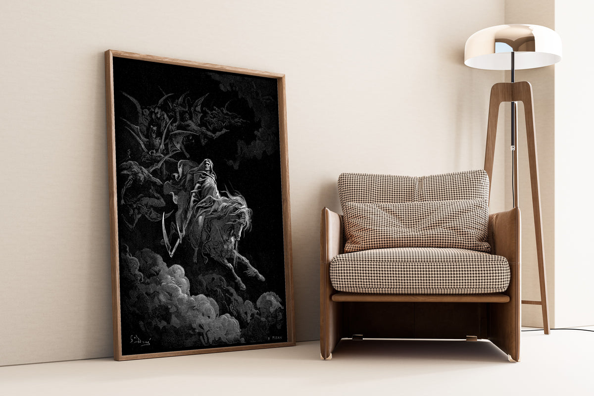 Gustave Doré — Death on the Pale Horse | Wood Engraving Print