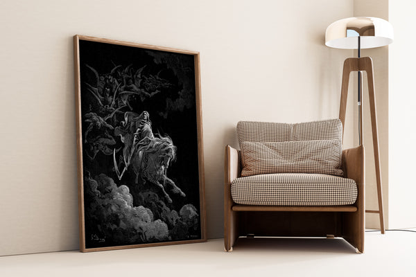 Gustave Doré — Death on the Pale Horse | Wood Engraving Print