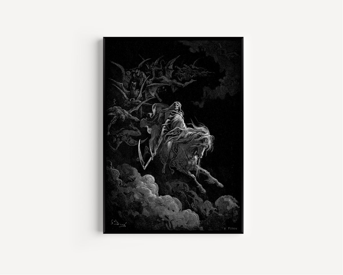 Gustave Doré — Death on the Pale Horse | Wood Engraving Print