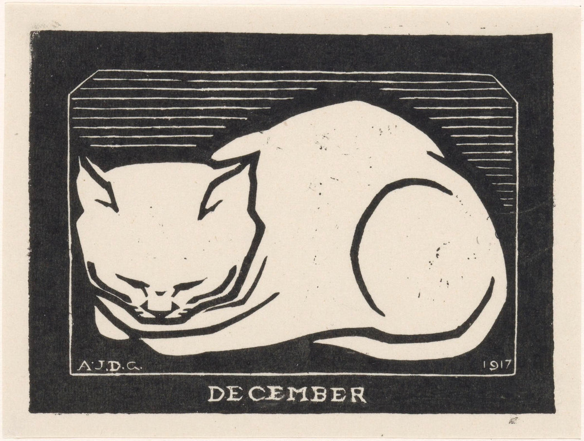 Julie de Graag — December | Woodcut Print